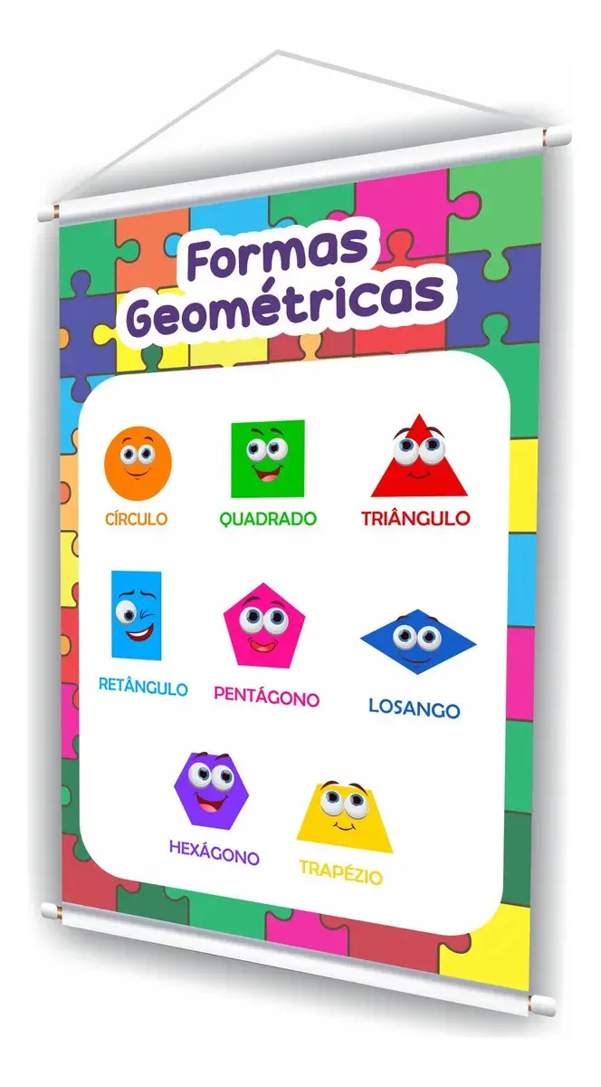 Banner Faixa Formas Geométricas Escola Maternal Sala
