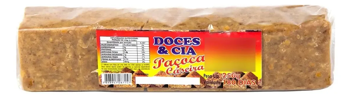Paçoca Caseira Doces & Cia 250g
