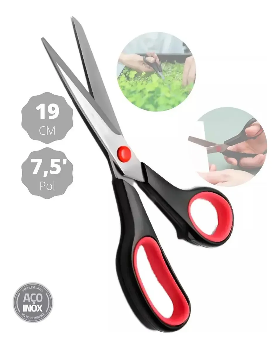 Tesoura Costura Westman Aço Inox Multiuso Fina 19cm