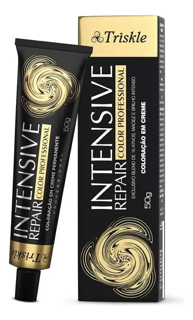 Coloracao Individual Permanente Triskle Intensive Repair 6.1 Louro Escuro Acinzentado 50gr