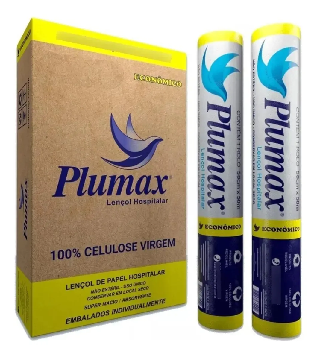 Plumax Economico Ext Branco 100 Celulose 20g 50cm X 50m