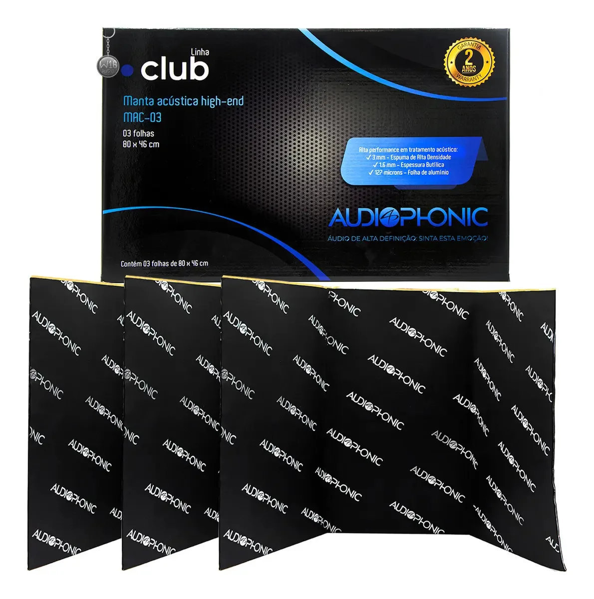 Manta Acústica Som Audiophonic Need 10 Preto