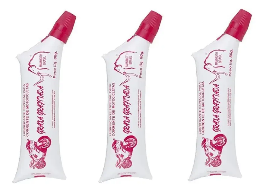 Graxa Grafitada Mammoth Para Corrente de Moto 80g