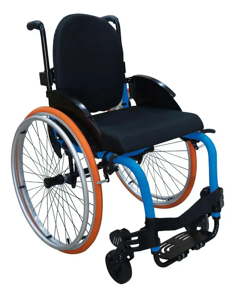 Cadeira De Rodas Monobloco M3 44cm Azul Glacial
