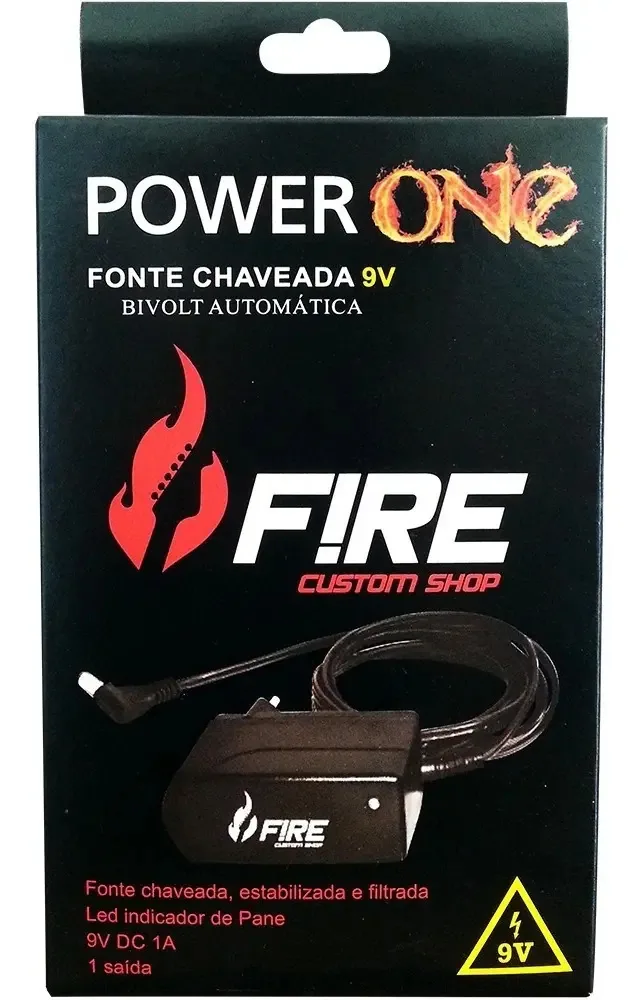 Fire Power One - Fonte 9v Chaveada Bivolt P/ Pedais Fire Cor Preto