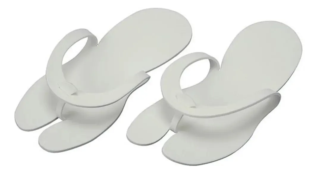 Chinelo Descartável Branco 3 Mm 12 Pares Manicure E Clínica