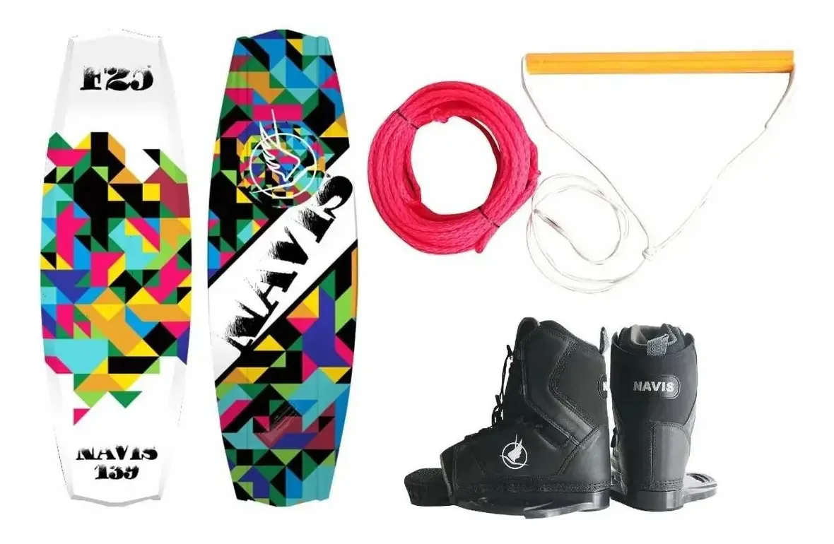Kit Completo Wakeboard Navis Prancha F25 139cm + Botas Cabo