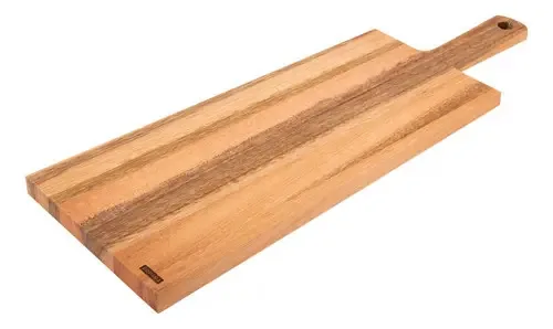 Tábua De Frios Retangular 18x50cm Tabua De Corte Em Madeira