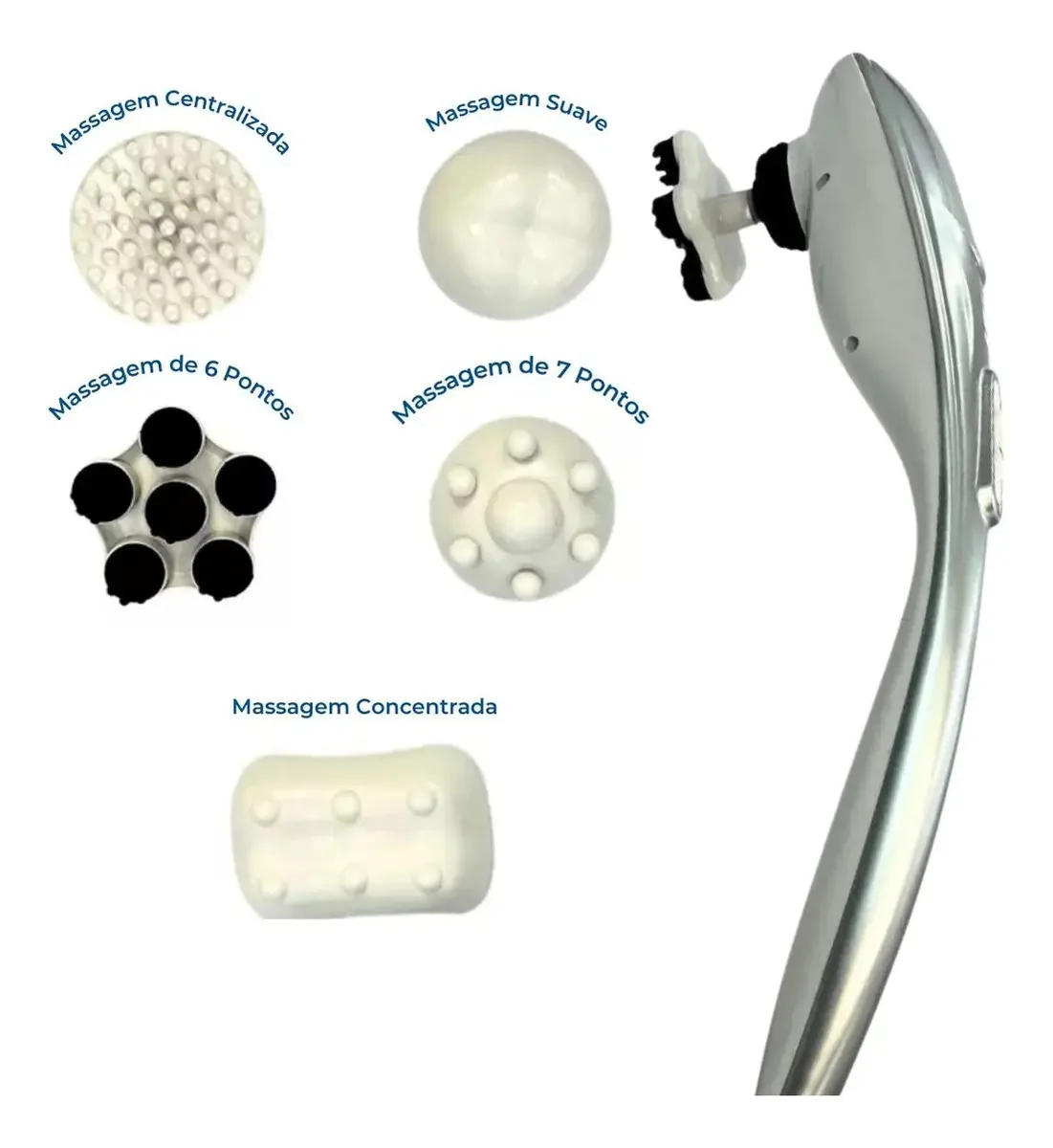 Massageador Corporal Hammer com 5 Discos Massageadores Dellamed 220W