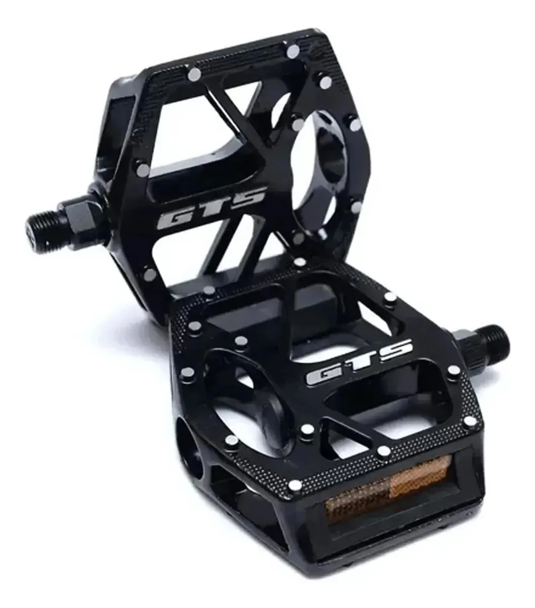 Pedal Plataforma Alumínio Rosca Grossa Esferado Preto