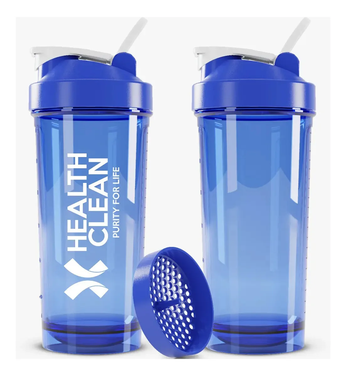 Coqueteleira Shaker Supreme Tritan 600ml - Health Clean Cor Azul