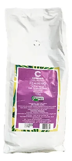Café Feminino Orgânico Torrado Em Grãos Coopfam 1kg