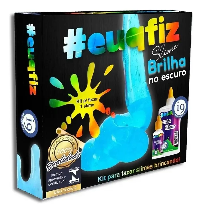 Kit Slime Brilha No Escuro Brinquedo #euqfiz Bri0238 - I9