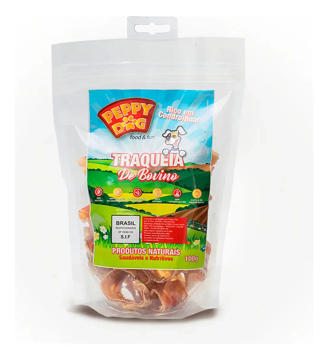 Traqueia Bovina Desidratada 100g Peppy