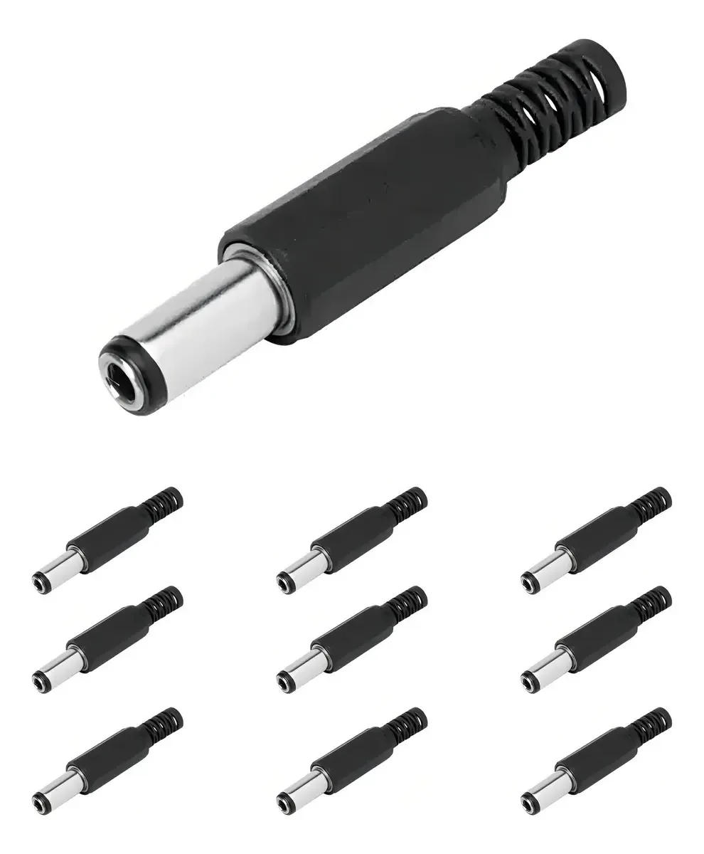 Kit 10 Conectores P4 Plug Energia - Fc