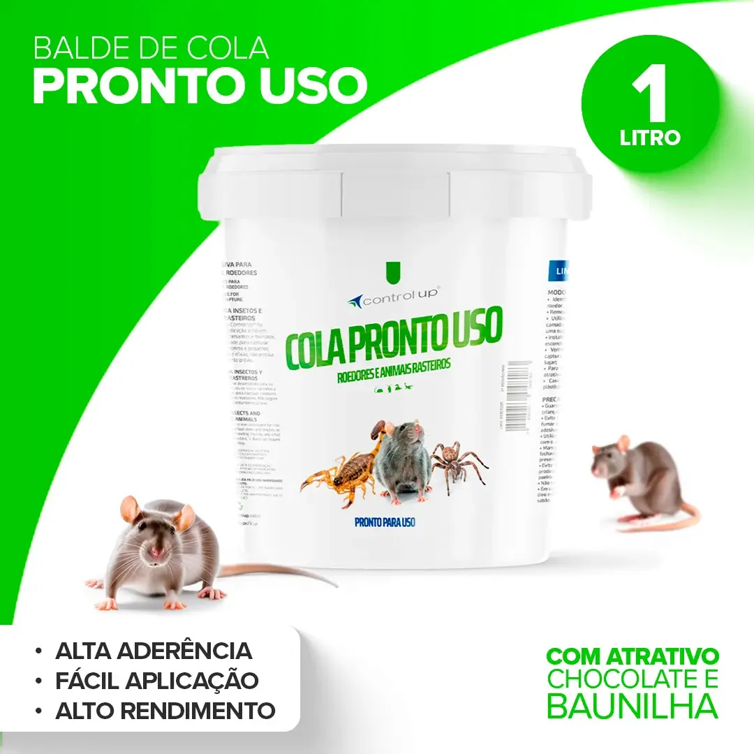 Cola Pega Mata Rato Fria Captura De Roedores - 1 Litro