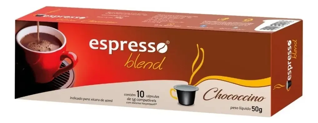 Cápsulas De Chococcino Cappuccino Compatível Com Nespresso