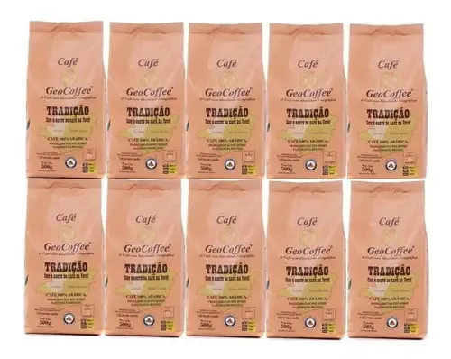 Kit Com 9 Cafés Geocoffee Tradição Torrado E Moído 500 Gr