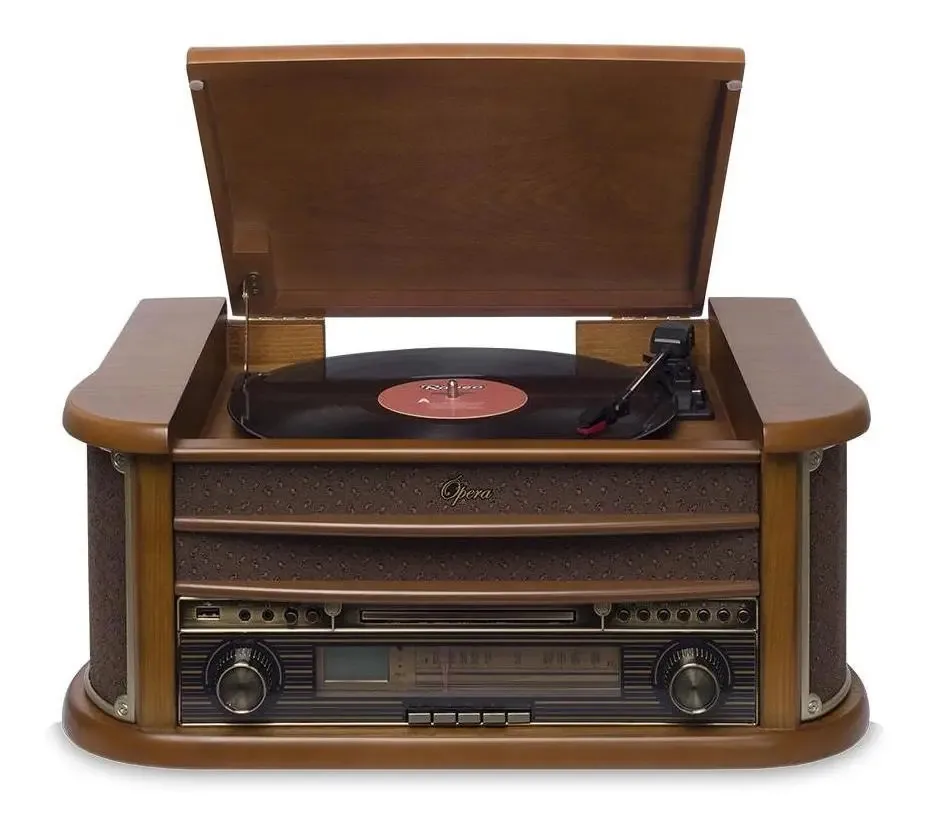 Sistema De Áudio Com Toca-discos De 3 Rotações - Opera Cor Outro