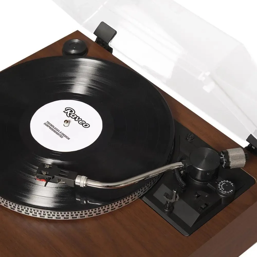 Vitrola Raveo Orpheus Toca Discos Rádio Com Caixas Acústicas