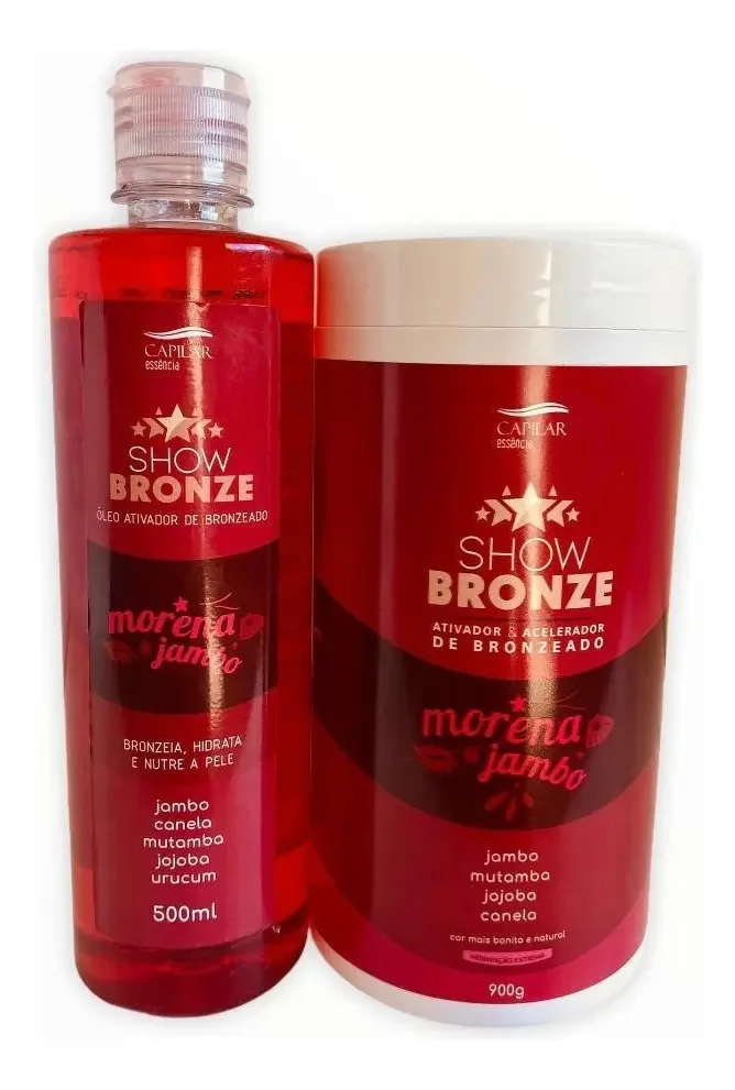 1 Parafina E 1 Óleo Ativador Morena Jambo Show Bronze