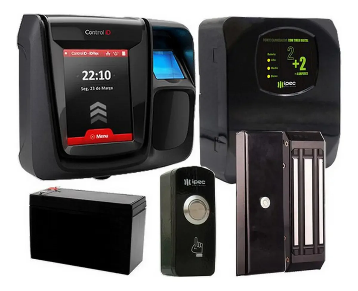 Controle de Acesso Control ID iDFlex Lite Biometria Senha Cartão