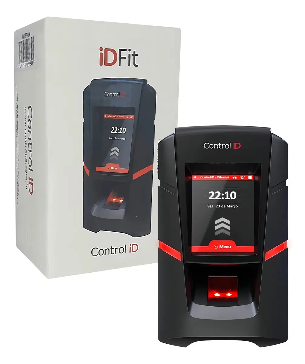 Controle De Acesso Id Fit Bio Prox Tela Lcd Colorida De 2,4