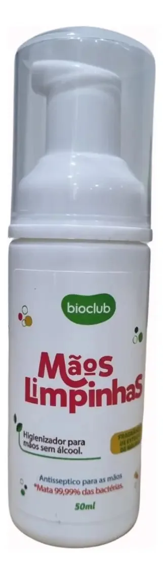 Higienizador Mãos Limpinhas Sem Álcool 50ml - Bioclub Origem Vegetal