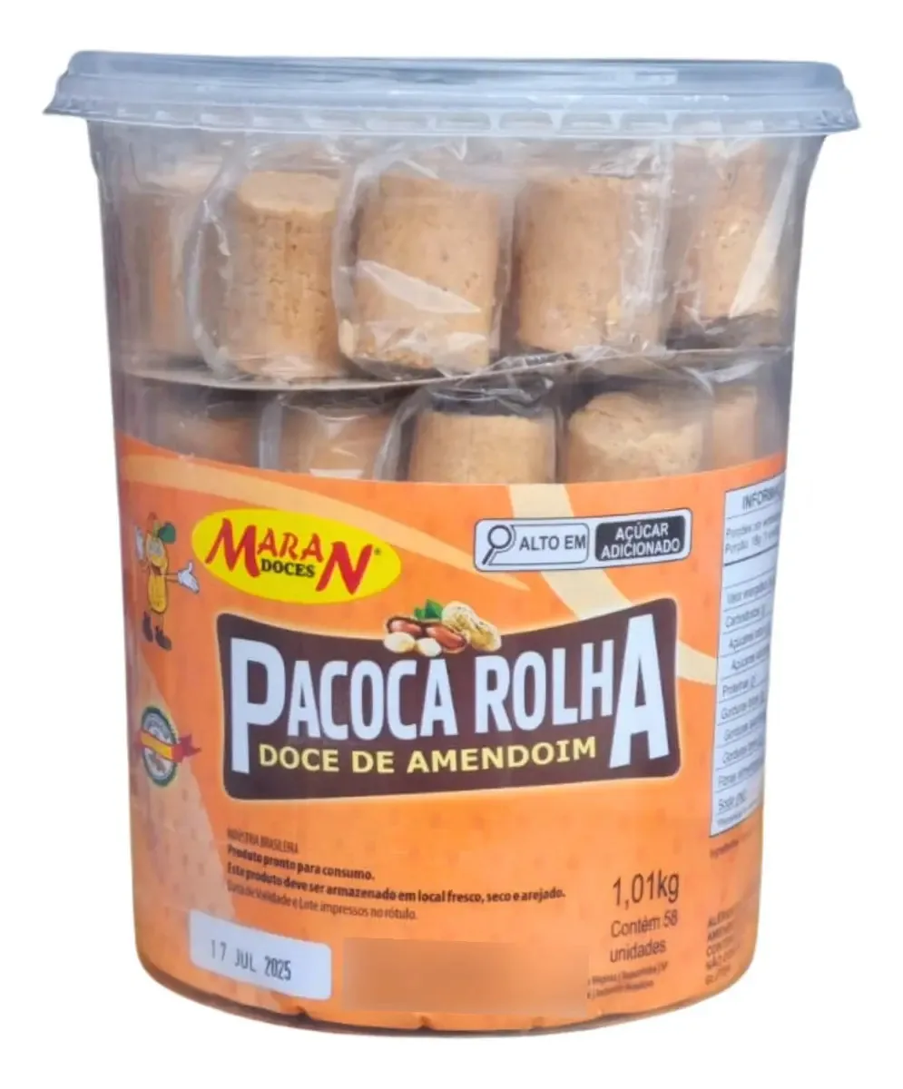 Doce Paçoca Rolha Maran Guloseimas Lembrancinhas 50 Unidades