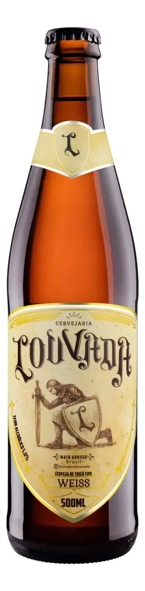 Cerveja artesanal Louvada Weiss 500ml