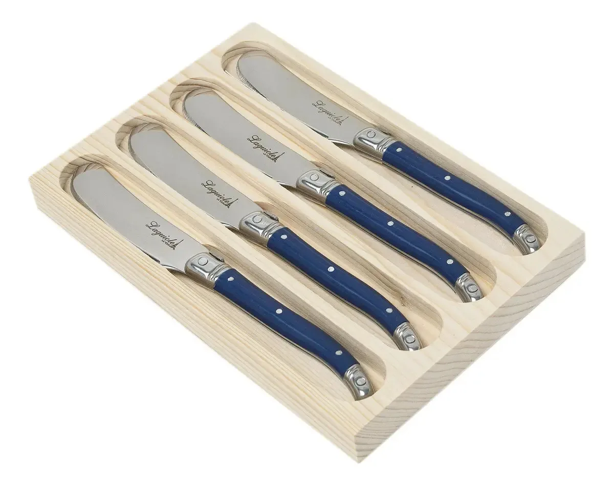 Conjunto Facas Manteiga Laguiole La Tour Luxo Abs Azul