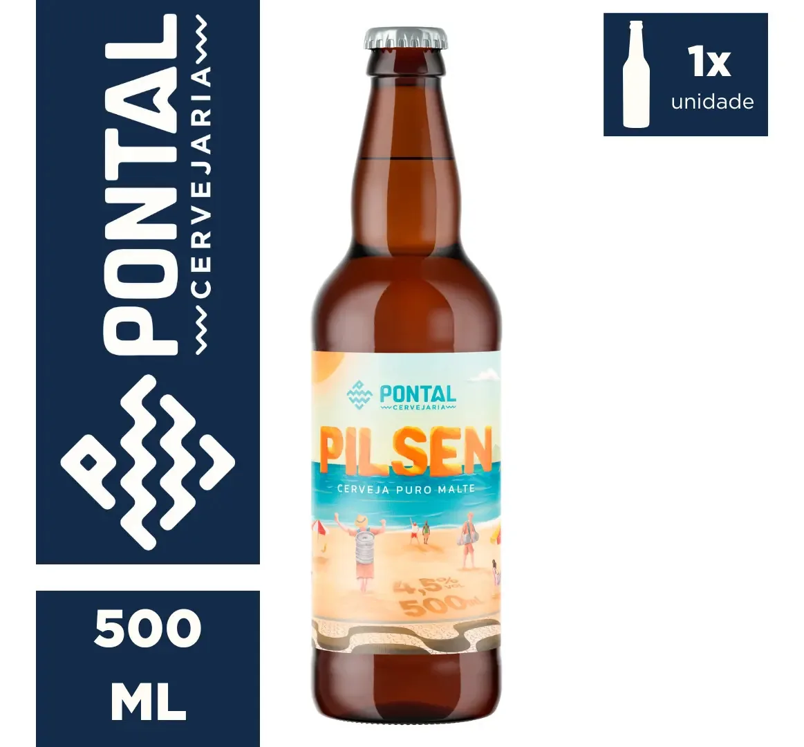 Cerveja Pontal Pilsen 500ml - Artesanal Premium com Lúpulos Alemães