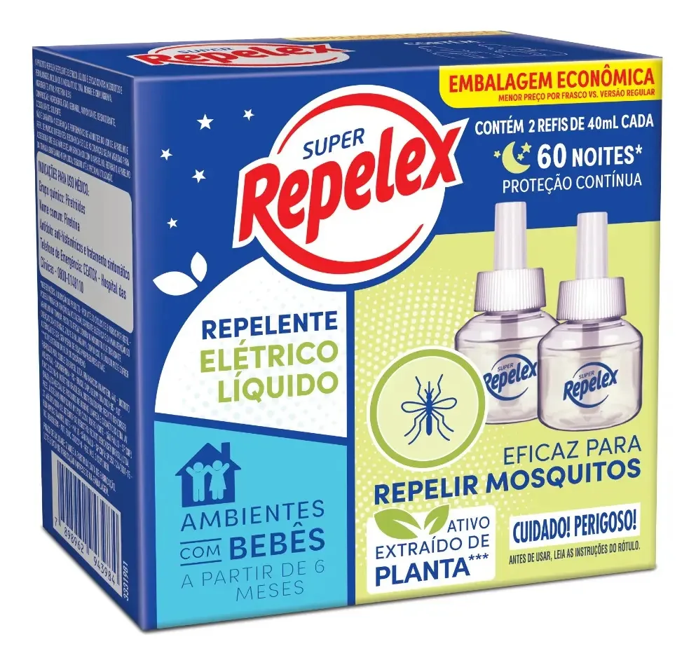 Repelente Repelex Led C/2un 40ml Rf