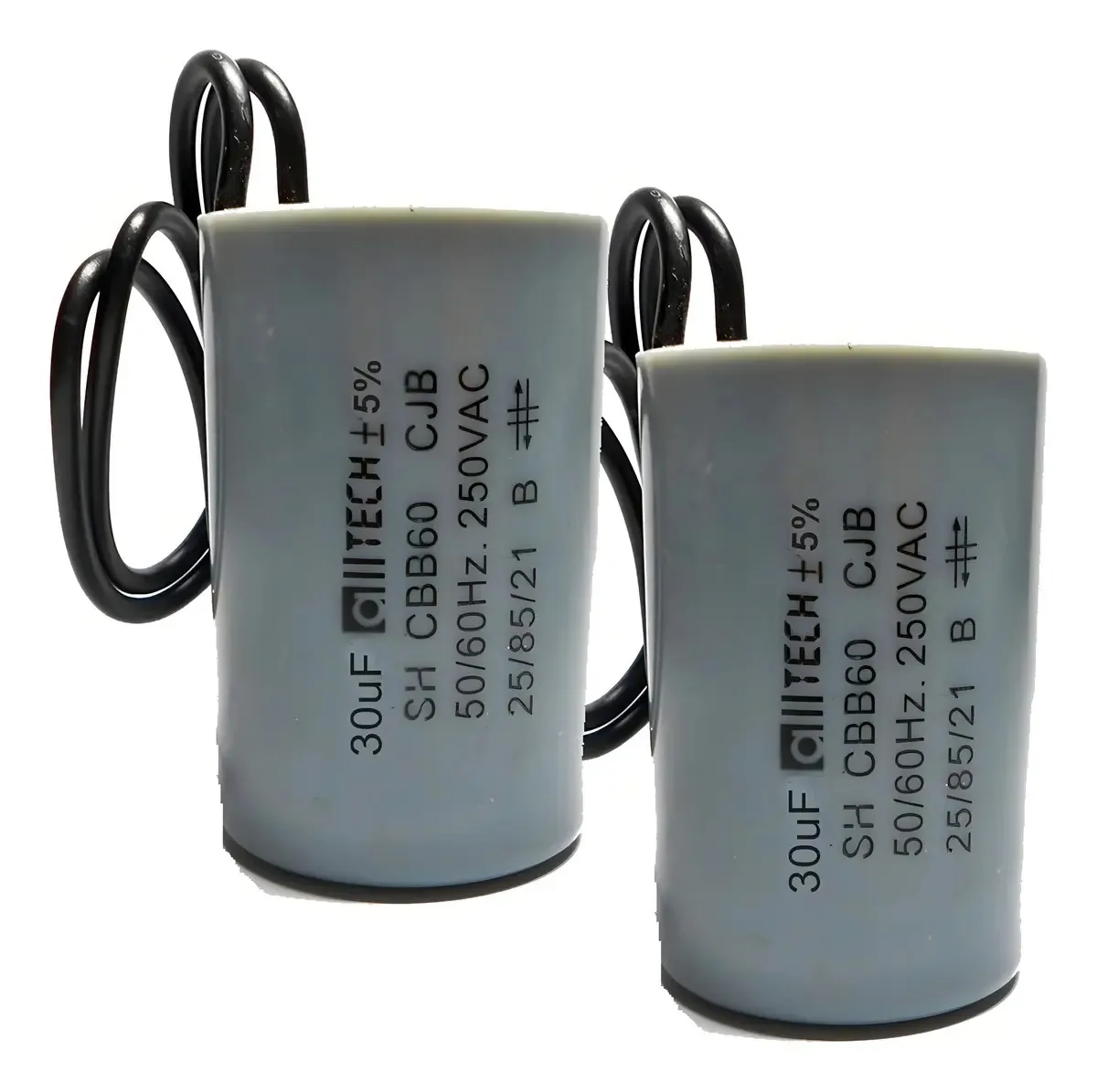 2 Capacitores 30uf 250v 50/60 Hz Para Motores Elétrico