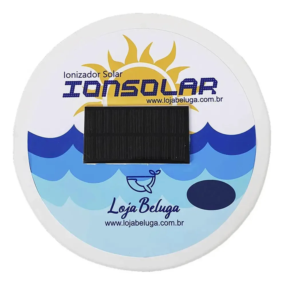 Ionizador Solar Beluga Piscina 55.000L Azul Claro Elimina Vírus e Bactérias