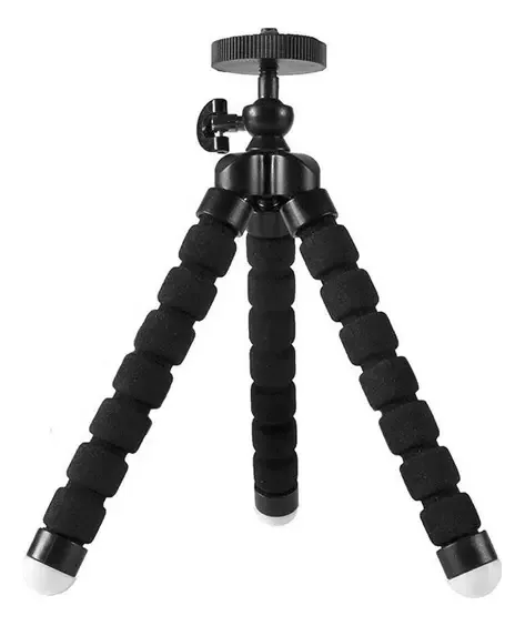Tripé Flexível Com Pernas De Esponja Para Cameras
