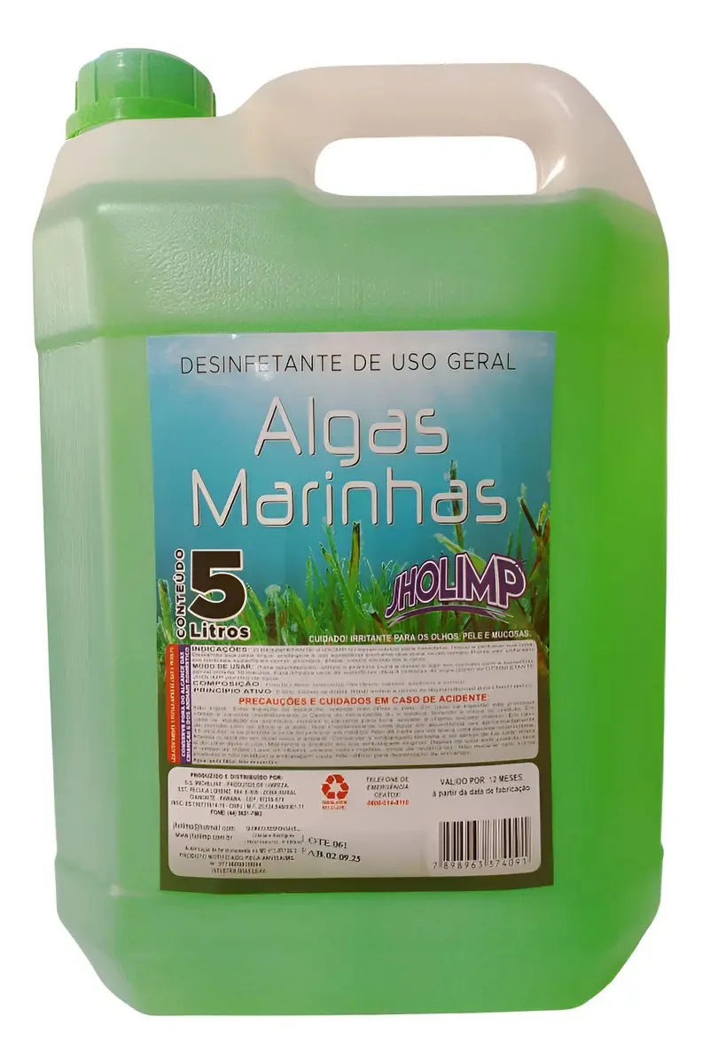 Desinfetante Limpador Perfumado Algas Marinhas 5 Litros