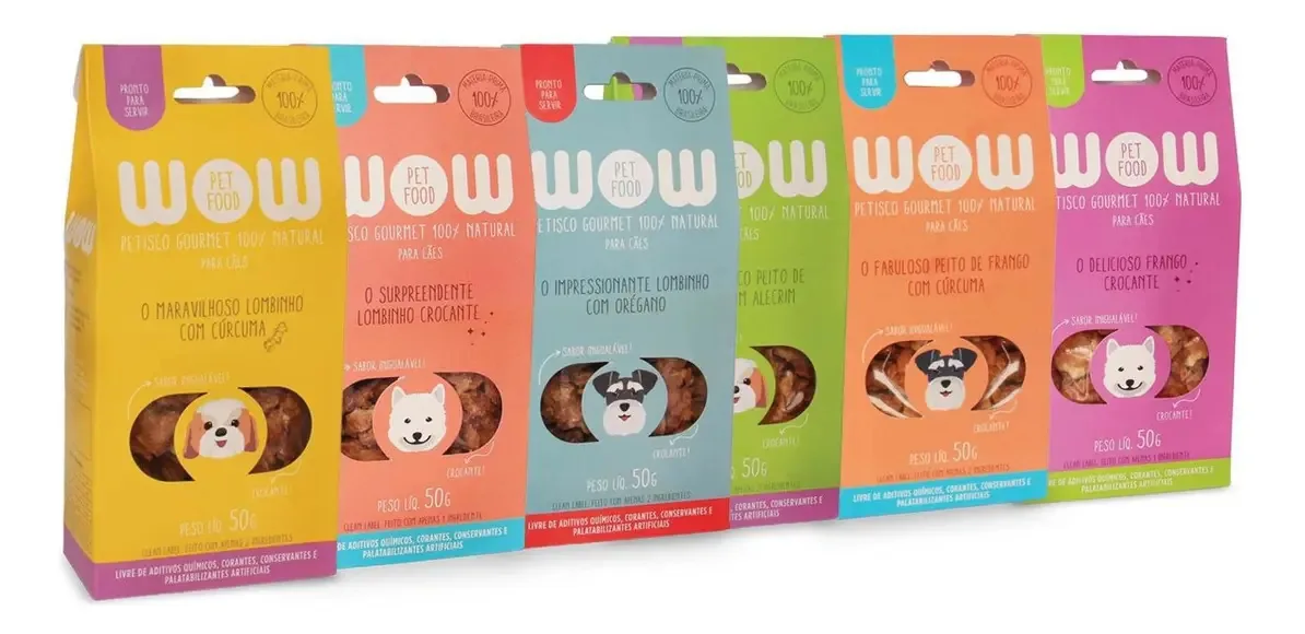 Kit De Petiscos Frango E Lombinho Para Cães Wow Pet Food Único