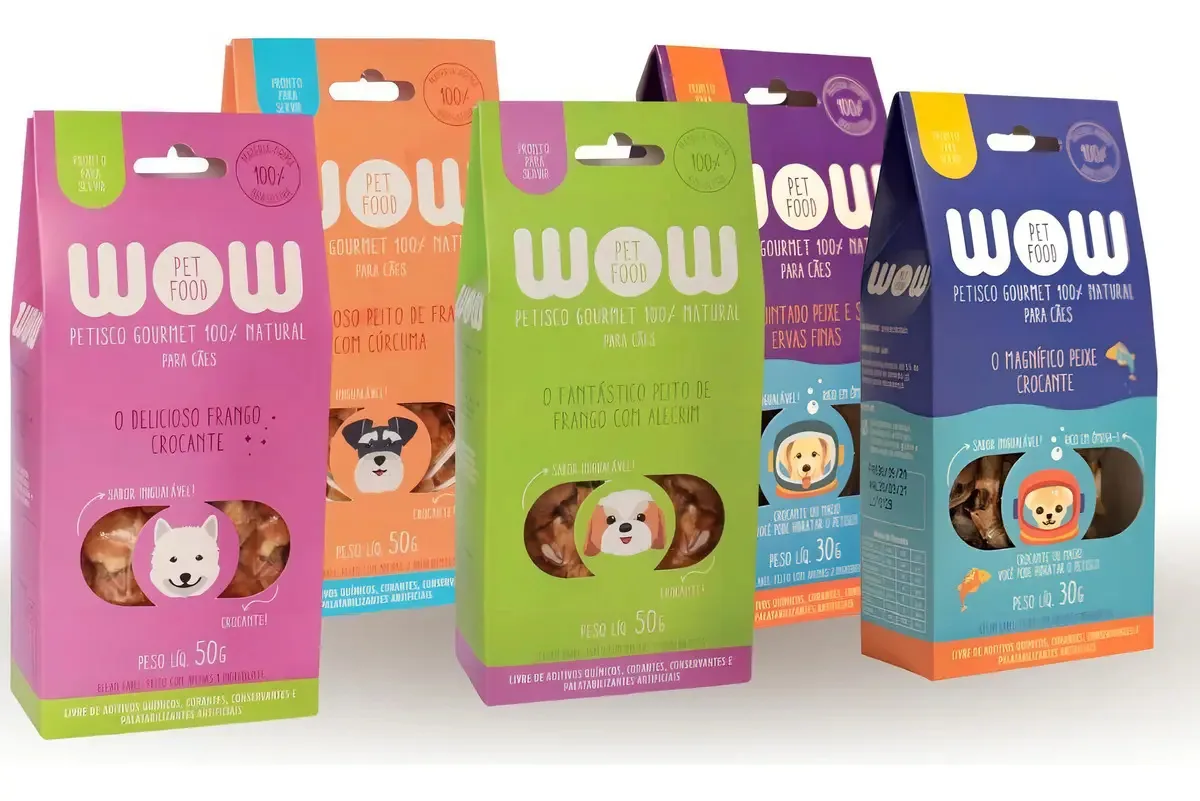 Kit De Petiscos Frango E Peixe Para Cães Wow Pet Food Único