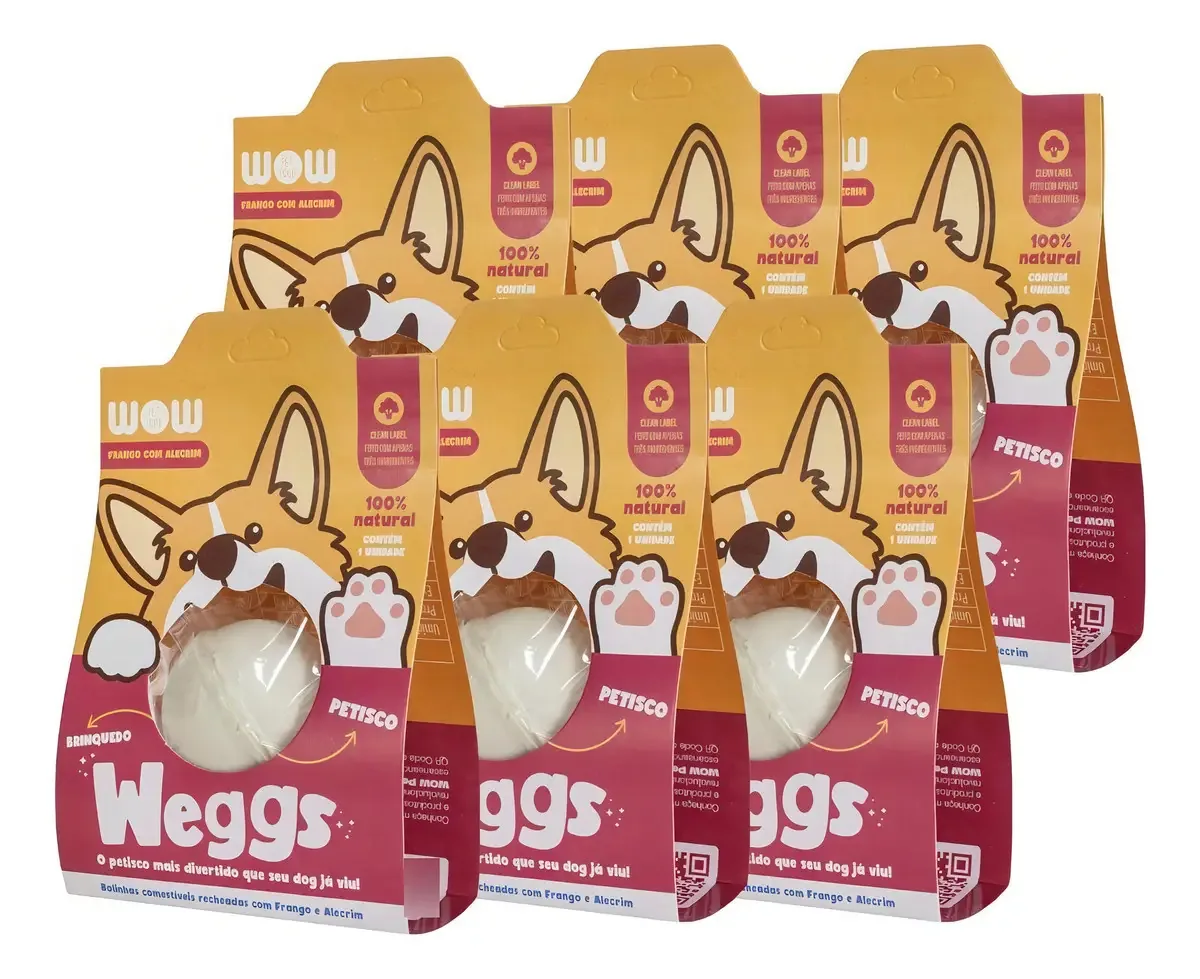 Petiscos Naturais Weggs Frango Alecrim 100% Natural