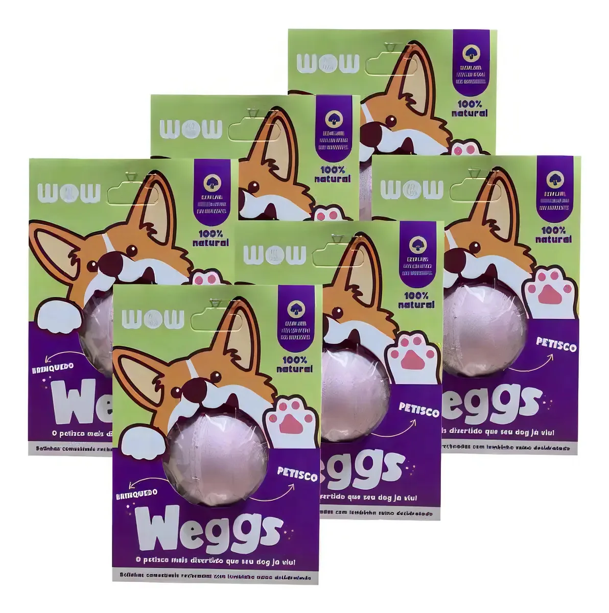 Kit Petiscos Naturais Para Cães Weggs Lombinho Crocante