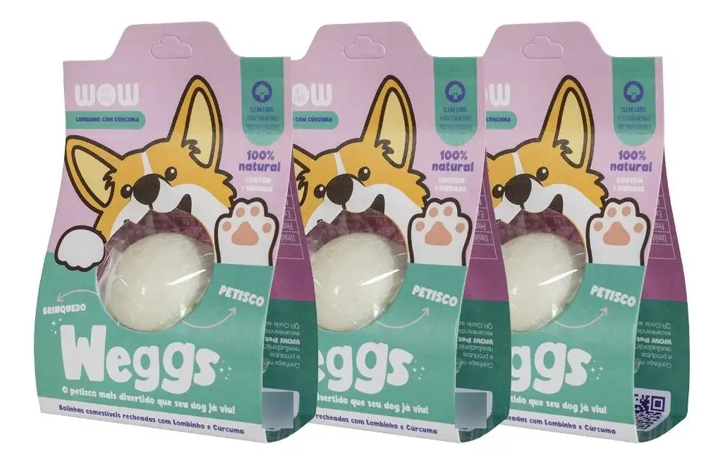 Petiscos Naturais Para Cães Weggs De Lombinho - 100% Natural