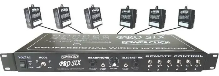 Intercomunicador Portátil Power Click Intercom P6 6 Pontos