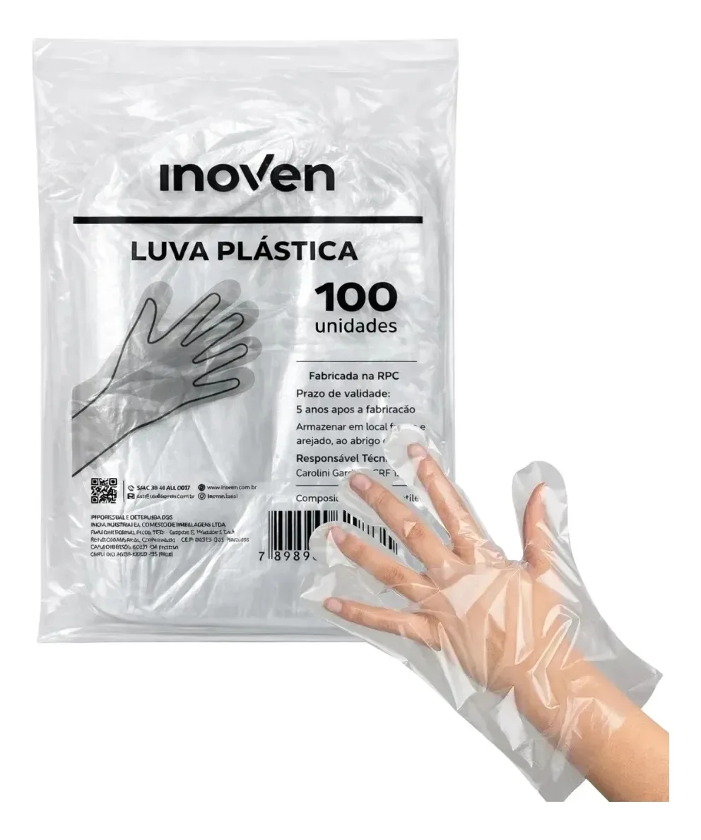 Luva Plast. Descartavel Inoven Xg Cx 100