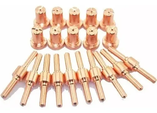 Corte Plasma PT31 Bico + Eletrodo Curto Consumíveis Cor Dourado 220v Kit 20 Pç