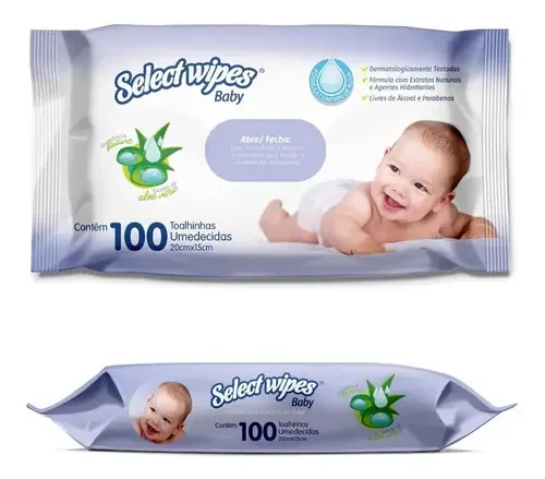 Toalhas umedecidas Select Wipes Baby 100 u pacote x 1