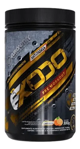 Pre Treino Exodo Pre Workout 300g - Euronutry Sabor Laranja