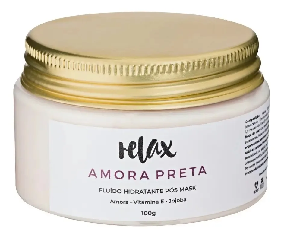 Relax - Hidratante Facial - Amora Preta 100g