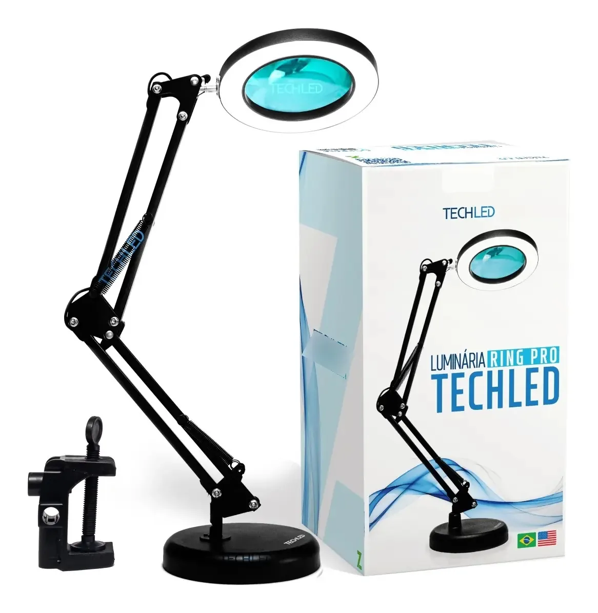 Luminária Mesa Bancada Led Lupa Profissional Para Manicure