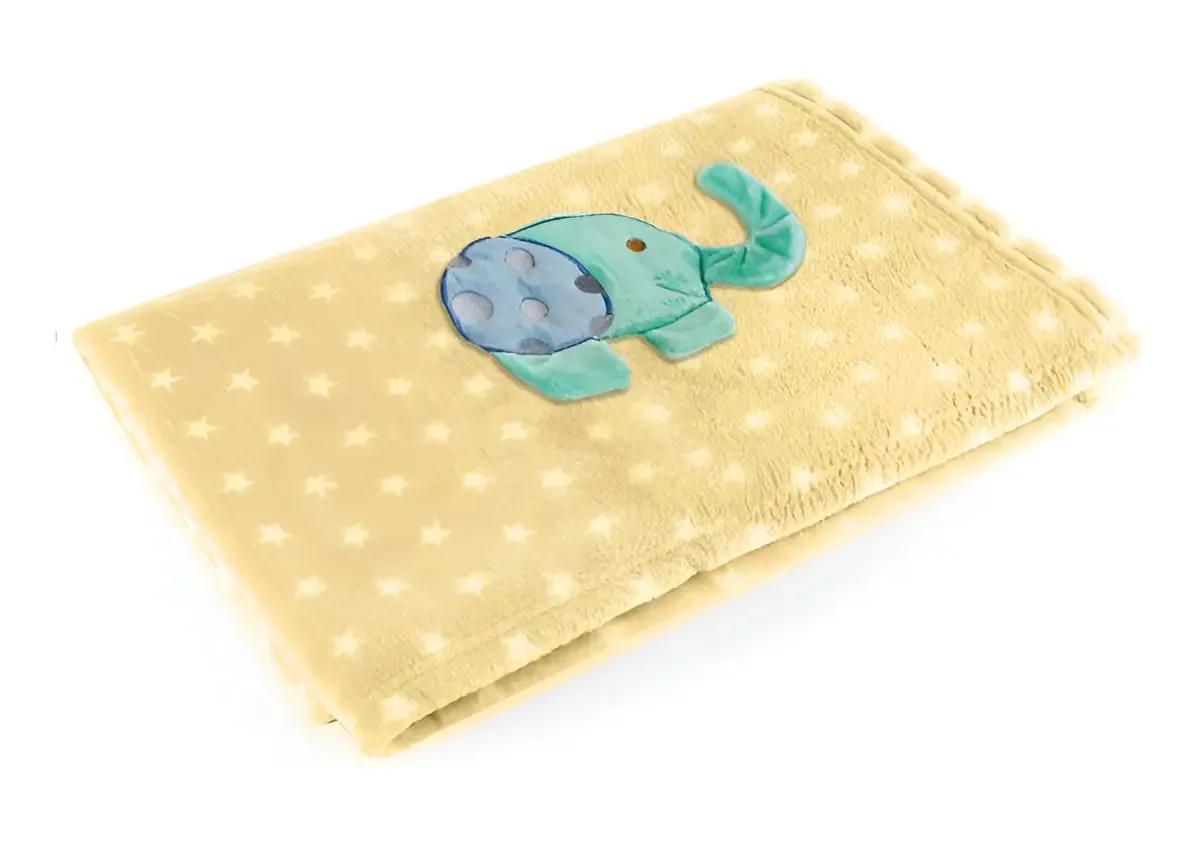 Manta Amarelo Elefante - Baby Pil